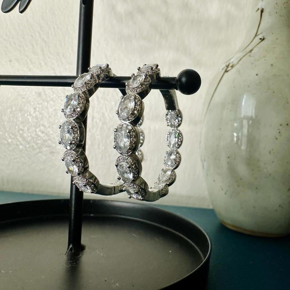Harper Ray Crystal Hoop Earrings